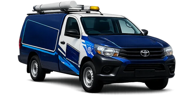 Service van parked on a East Hills street