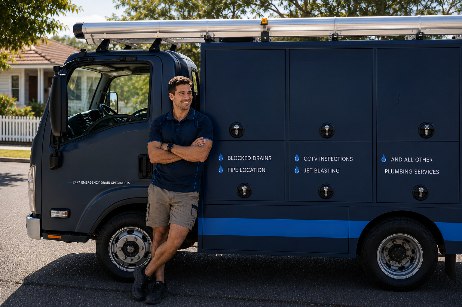 Plumber with East Hills Blocked Drains van
